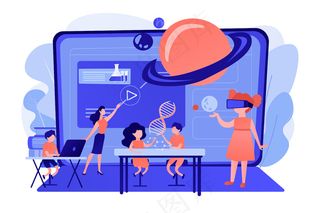 未来教室，孩子们用高科技设备学习