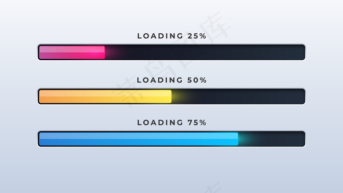 进度加载栏eps,ai矢量模版下载