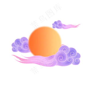 七夕祥云月亮