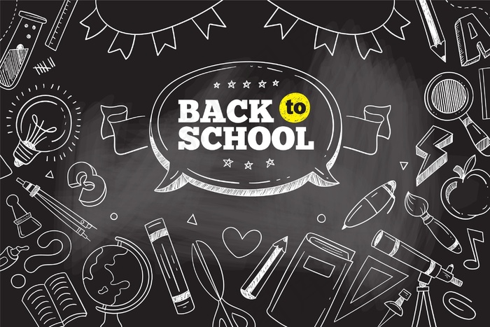 黑板回到学校背景与元素设置