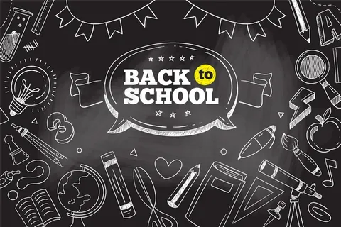 黑板回到学校背景与元素设置 黑板回到学校背景与元素设置