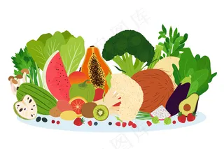 水果和蔬菜背景