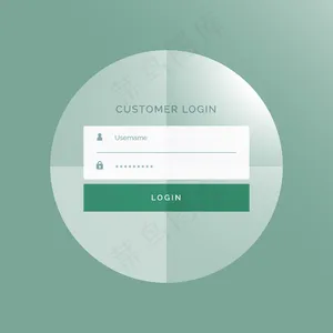 Web登录模板，圆形