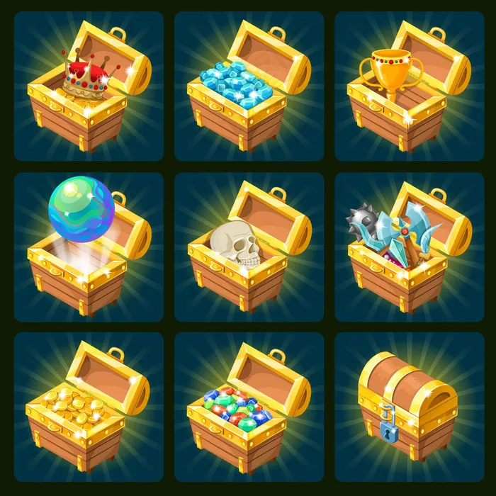 金色奖杯等轴测图标集eps,ai矢量模版下载