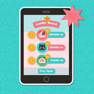 彩色卡通排行榜模板