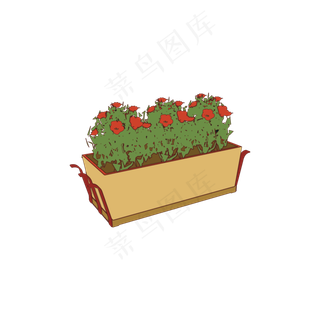 简约扁平卡通七夕情人节花朵花卉