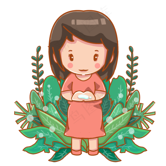 二十四节气白露小人(1024X1024(DPI:300))psd模版下载