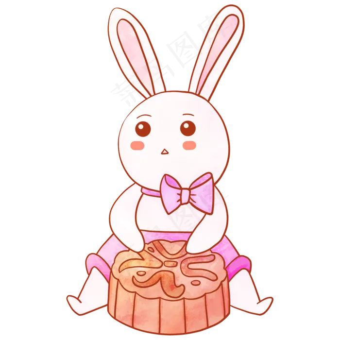 紫色中秋兔子(2000X2000(DPI:300))psd模版下载