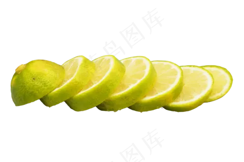 切片绿色青柠