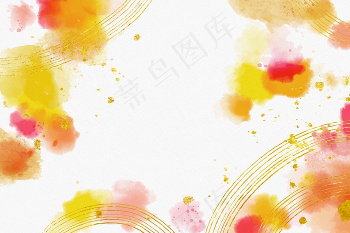 金箔水彩画背景eps,ai矢量模版下载