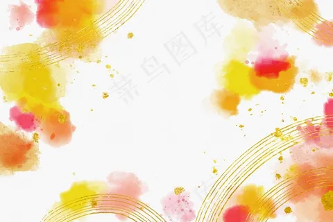 金箔水彩画背景 金箔水彩画背景