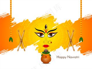 快乐 navratri 宗教节日庆典背景矢量