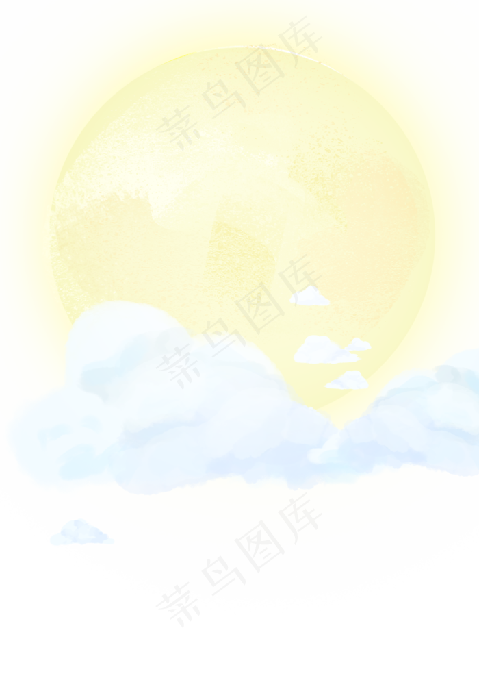 中秋白云月亮(2480X3508)