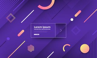 几何背景明亮的颜色和动态的形状组成。