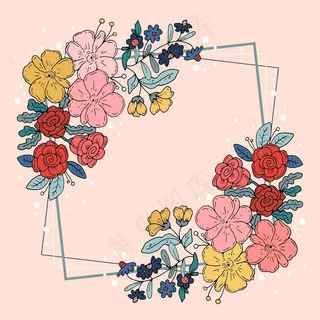 手绘弹簧花架 手绘弹簧花架