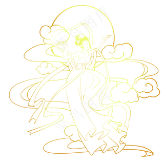 中秋嫦娥花好月圆