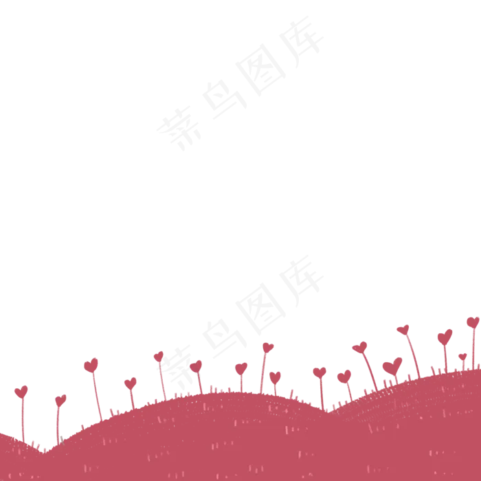 情人节浪漫草地元素(2000X2000(DPI:300))psd模版下载