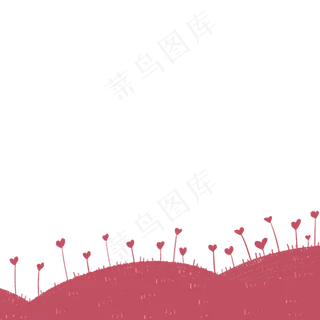 情人节浪漫草地元素