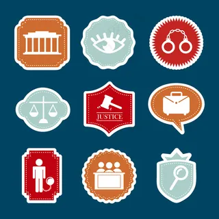 蓝色背景上的*图标矢量图