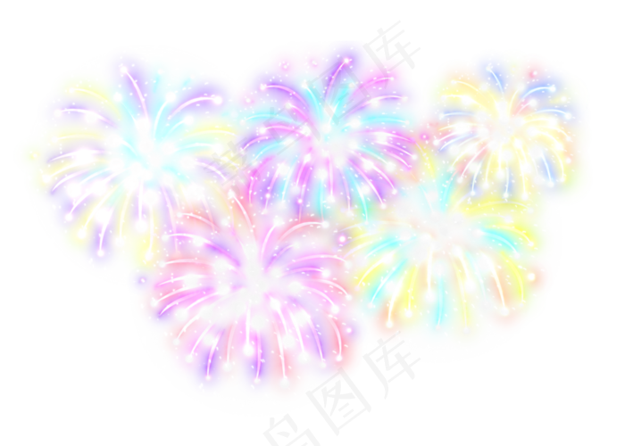 新年彩色绚烂焰火