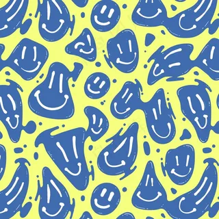 扭曲的微笑表情图案