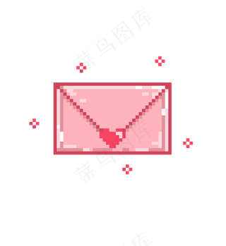 粉红情人节像素风格情书