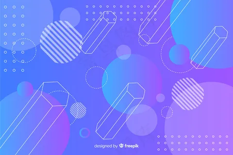 三维几何图形背景