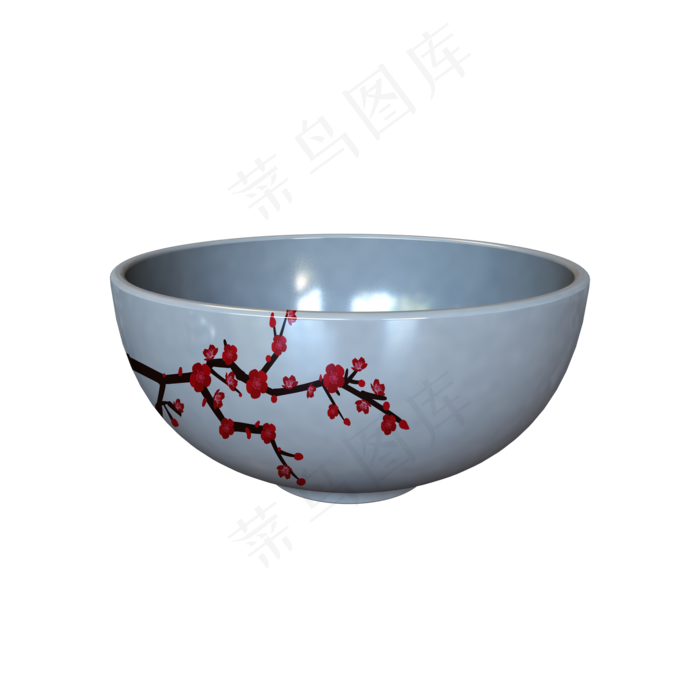 梅花立体瓷器碗配图