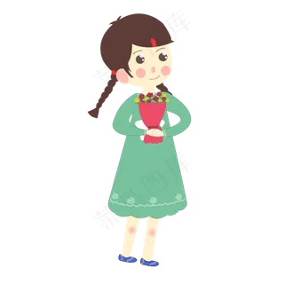 教师节献花给老师的小学生