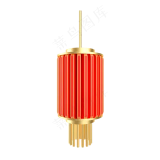 元旦红金灯笼挂饰