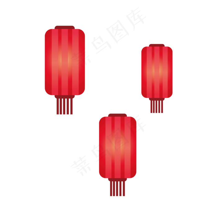中秋大红灯笼(2000*2000px 300 dpi )ai矢量模版下载