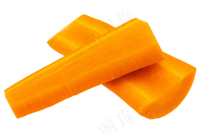 新鲜切片胡萝卜