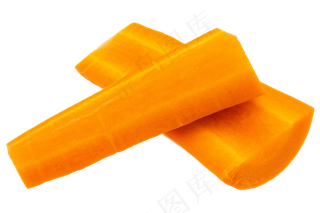 新鲜切片胡萝卜