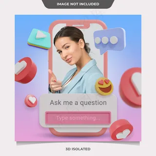 3d for social media模板