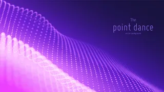 紫色粒子波，点阵，浅景深。技术数字背景