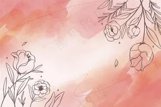 复制空间背景与花卉设计