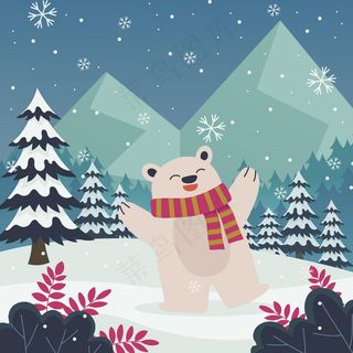 平面设计冬季背景