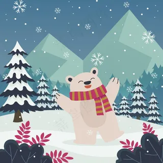 平面设计冬季背景