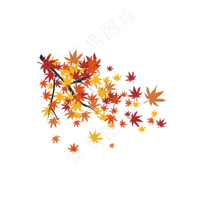枫叶(2000*2000px 300 dpi )ai矢量模版下载