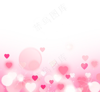 情人节粉色爱泡泡边框