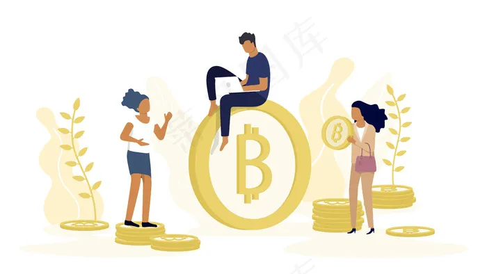 比特币区块链加密货币概念。