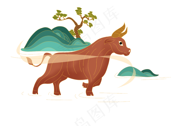 2021新年国潮牛年