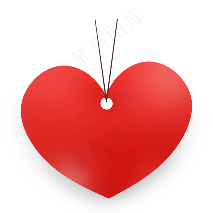 大红色七夕爱心吊牌(2000X2000(DPI:300))psd模版下载