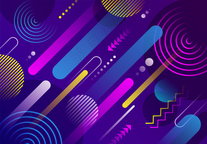 抽象多彩的几何未来主义背景