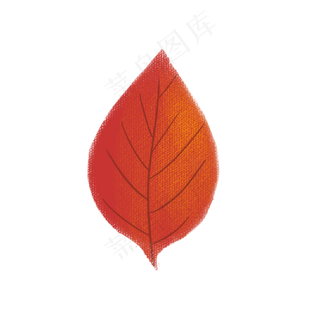 红色叶子秋天叶子元素