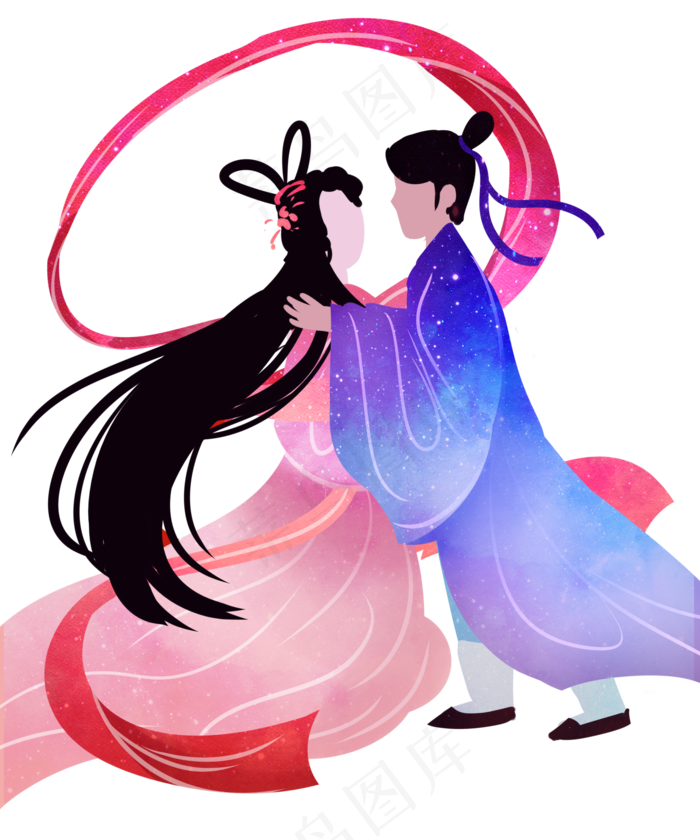 荧光星空七夕牛郎织女