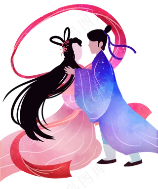 荧光星空七夕牛郎织女