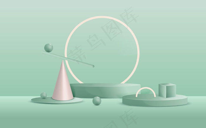 3d 抽象场景背景eps,ai矢量模版下载