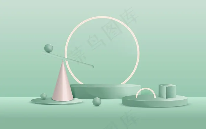 3d 抽象场景背景eps,ai矢量模版下载