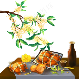 中秋佳节螃蟹桂花